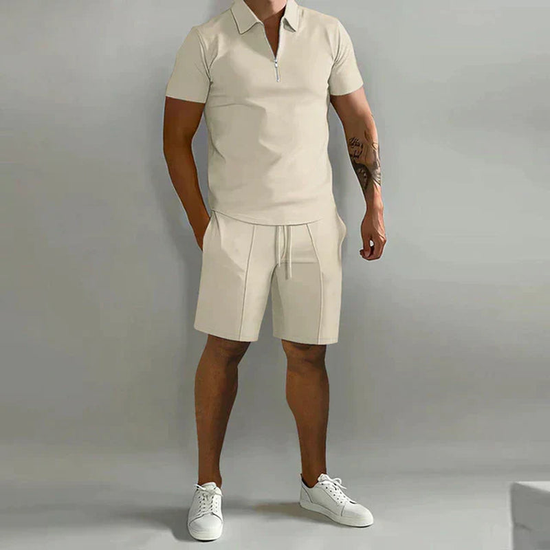 Lorenzo Two-Piece Set | Luxury Polo and Shorts Summer Set for Men