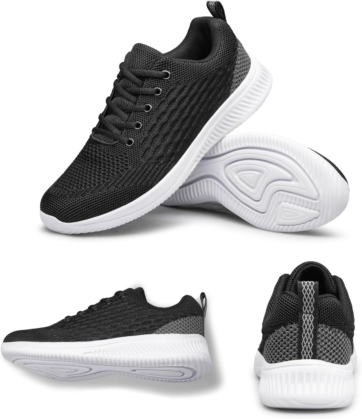 Men'S Walking Shoes Non Slip Running Sneakers Lightweight Breathable Tennis Shoes Workout Athletic Sneakers