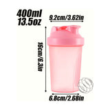 400ML Shaker Bottles Whey Protein Powder Mixer Bottle Sport Water Cups Fitness Gym Shaker Outdoor Portable Plastic Drink Cup