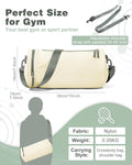 Small Gym Bag for Women Waterproof Mini Duffle Bag Womens Spotrs Workout Bags Small Travel Duffel Bag with Wet Pocket Carry on Weekender Bags for Dance Swimming,Gym,Yoga,Fitness Beige Green