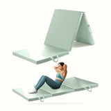 Extra Thick 50Mm Folding Exercise Mat, 180X60Cm High Density Gymnastics Mat with Carry Handles, Non-Slip Waterproof Workout Mat for Home Gym, Yoga, MMA, Kids Play