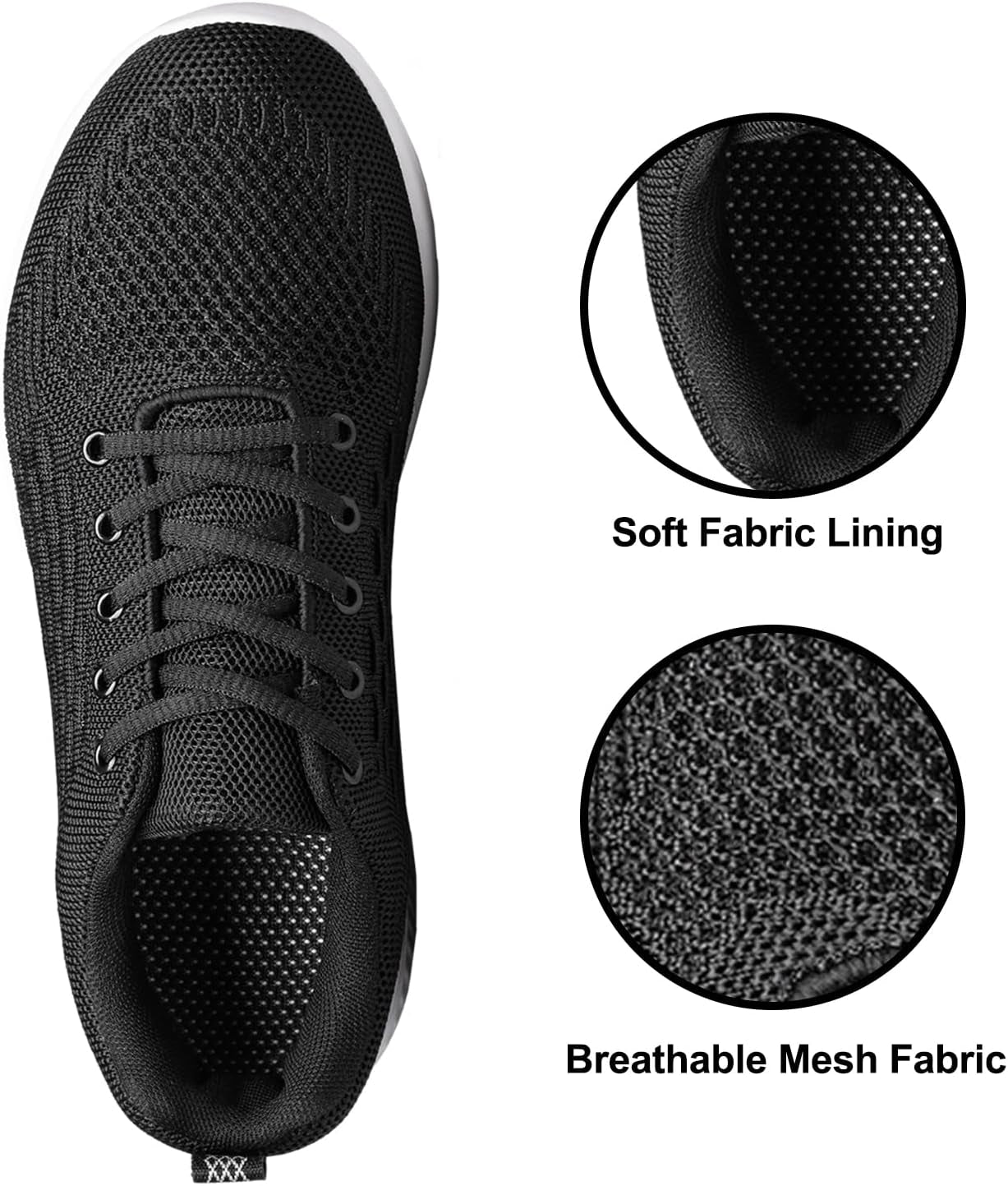Men'S Walking Shoes Non Slip Running Sneakers Lightweight Breathable Tennis Shoes Workout Athletic Sneakers
