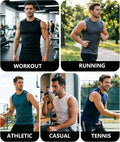 Men'S Sport Tank Tops Dry Fit Gym Workout Sleeveless T Shirts Men Tennis Basketball Athletic Shirts