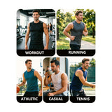 Men'S Sport Tank Tops Dry Fit Gym Workout Sleeveless T Shirts Men Tennis Basketball Athletic Shirts