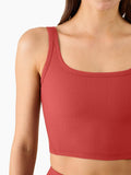 Women'S Seamless Sports Bra Workout Tops Longline Sports Bra Tank Tops for Women Ribbed Crop Top Fitness
