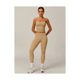Womens Workout Sets Two Piece Cross Back Tank Top Matching High Waist Leggings Sets Gym Outfits Work Out Clothes