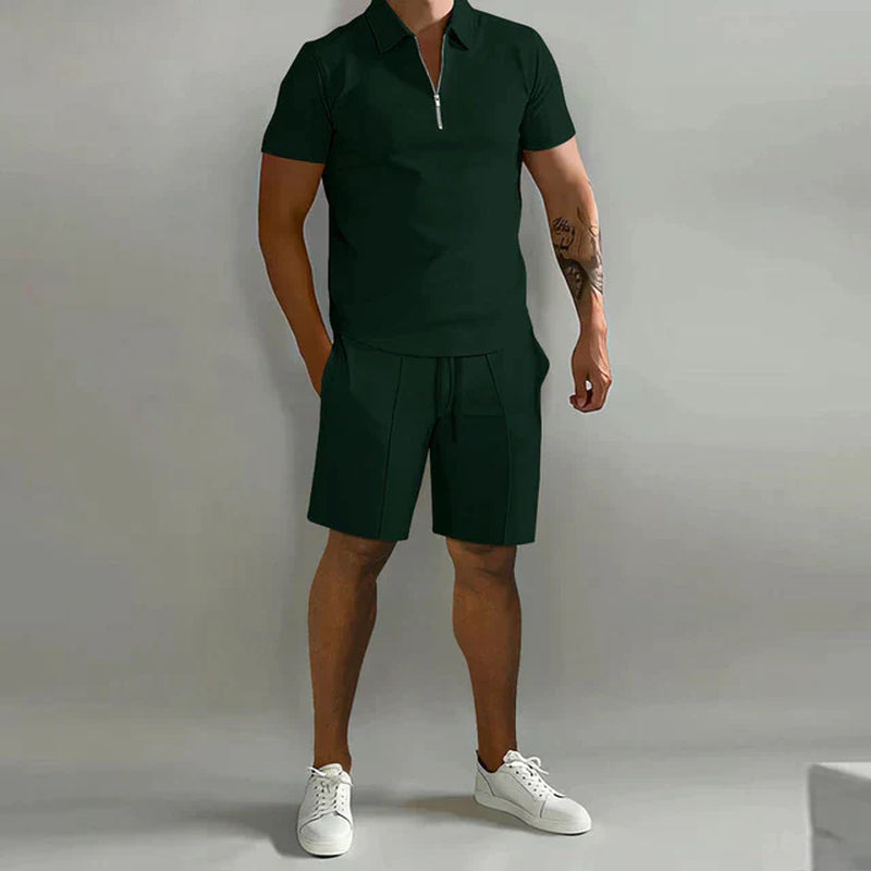 Lorenzo Two-Piece Set | Luxury Polo and Shorts Summer Set for Men