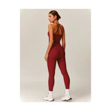 Womens Workout Sets Two Piece Cross Back Tank Top Matching High Waist Leggings Sets Gym Outfits Work Out Clothes