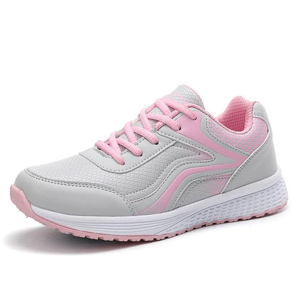Fashion Women Sneakers Winter Breathable PU Leather Sport Shoes Womens Trainers Running Shoes Women'S Casual Gym Shoes