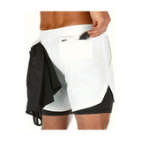 Men'S 2-In-1 Running Workout Shorts Gym Training Athletic Short Pants with Towel Loop
