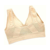 Women'S Breathable Sports Vest Bra Sweat-Absorbent Shockproof Pad Sports Top Track and Field Gym Running Fitness Sports Top