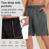 Gym Shorts Men,With Pockets and Elastic Waistband Quick Dry Activewear for Running Casual Activewear