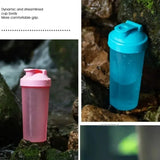 Sports Shaker Protein Bottle with Steel Ball Powder Shake Cup Water Bottle Plastic Mixing Cup Body Building Exercise Bottle