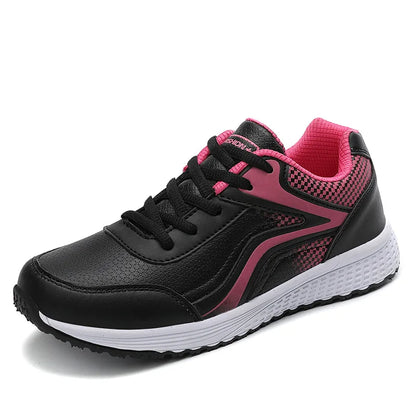 Fashion Women Sneakers Winter Breathable PU Leather Sport Shoes Womens Trainers Running Shoes Women'S Casual Gym Shoes