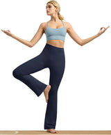 Yoga Pants Women Flare Workout Leggings with Pockets for Women Tummy Control High Waisted Yoga Leggings