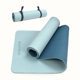 Yoga Mat with Strap, 1/3 Inch Extra Thick Yoga Mat Double-Sided Non Slip, Professional TPE Yoga Mats for Women Men, Workout Mat for Yoga, Pilates and Floor Exercises
