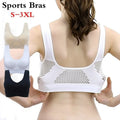 Women'S Breathable Sports Vest Bra Sweat-Absorbent Shockproof Pad Sports Top Track and Field Gym Running Fitness Sports Top