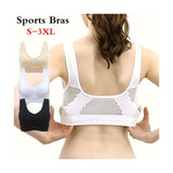 Women'S Breathable Sports Vest Bra Sweat-Absorbent Shockproof Pad Sports Top Track and Field Gym Running Fitness Sports Top