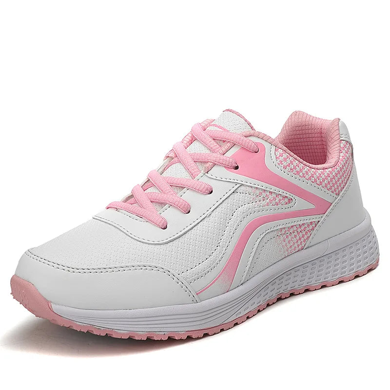 Fashion Women Sneakers Winter Breathable PU Leather Sport Shoes Womens Trainers Running Shoes Women'S Casual Gym Shoes