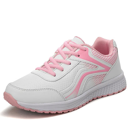 Fashion Women Sneakers Winter Breathable PU Leather Sport Shoes Womens Trainers Running Shoes Women'S Casual Gym Shoes