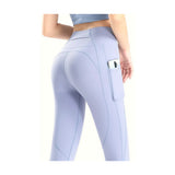 Women Yoga Pants Naked Feeling Stretchy Sports Tights Pocket High Waist Leggings Running Fitness Leggings Workout Gym Clothing