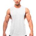 Bodybuilding Tank Tops Men Sports Sleeveless Shirt Muscle Guys Vest Fitness Drop Armhole Solid Tops Tees Cotton Gym Singlets