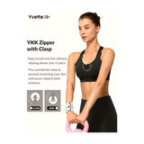Zip Front Sports Bra - High Impact Sports Bras for Women plus Size Workout Fitness Running