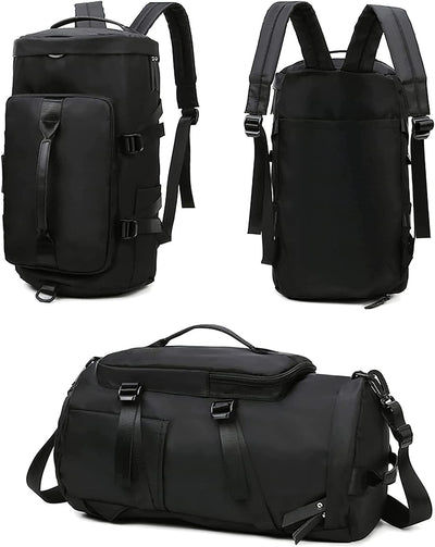 Sports Gym Duffel Bag, Gym Bag for Men and Women, Water-Proof and Tear Resistant Travel Bag, Gym Bag Sport Bag for Training Swim Yoga Black