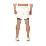 Men'S 2-In-1 Running Workout Shorts Gym Training Athletic Short Pants with Towel Loop