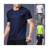 Summer Sport Gym T Shirt Men Quick Dry Running Bodybuilding Shirts Men Short Sleeve Fitness Tops Oversized Brazil T-Shirt Jersey