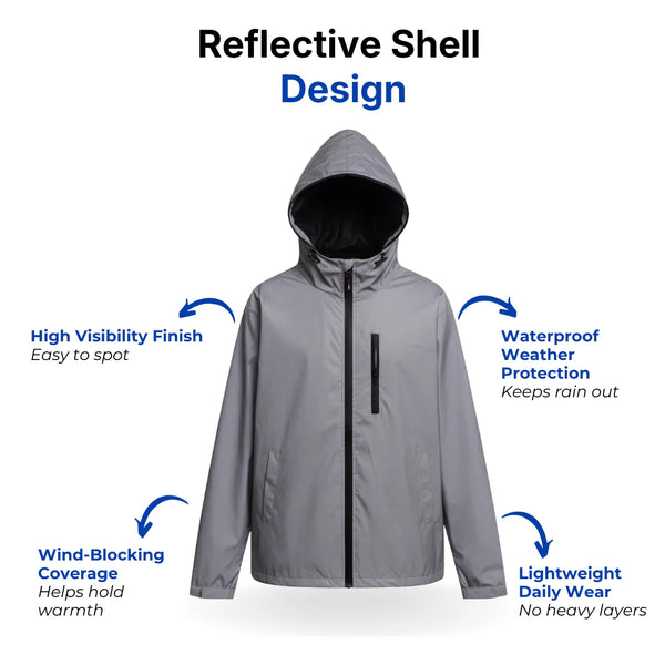 Men’S Windbreaker Jacket – Reflective – Waterproof