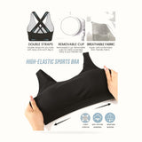 Sports Bra for Women, Criss Cross Back Medium Support Workout Bras with Removable Cups for Yoga Running Gym