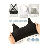 Sports Bra for Women, Criss Cross Back Medium Support Workout Bras with Removable Cups for Yoga Running Gym