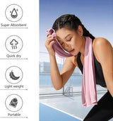 Gym Towel for Women, Microfiber Quick-Dry Towel 40X80Cm | Quick-Dry, 40X80Cm, Pink, Lightweight & Ultra-Absorbent, Perfect for Yoga Running & Outdoor Activities