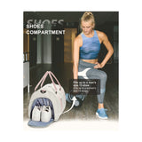 Gym Bag Womens Mens with Shoes Compartment and Wet Pocket Travel Duffel Bag for Women for Plane Sport Gym Tote Bags Swimming Yoga Waterproof Weekend Overnight Carry on Bag Hospital Holdalls