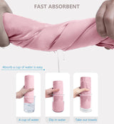 Gym Towel for Women, Microfiber Quick-Dry Towel 40X80Cm | Quick-Dry, 40X80Cm, Pink, Lightweight & Ultra-Absorbent, Perfect for Yoga Running & Outdoor Activities