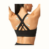 Sports Bra for Women, Criss Cross Back Medium Support Workout Bras with Removable Cups for Yoga Running Gym