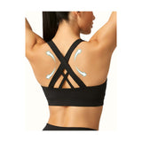 Sports Bra for Women, Criss Cross Back Medium Support Workout Bras with Removable Cups for Yoga Running Gym