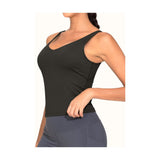Women'S Longline Sports Bra Wirefree Padded Workout Yoga Tank Top
