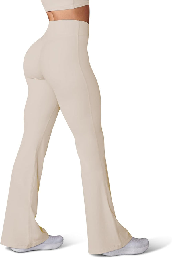 Women'S Flare Yoga Pants - Crossover Flare Leggings High Waisted Tummy Control Workout Casual Bootcut Pants