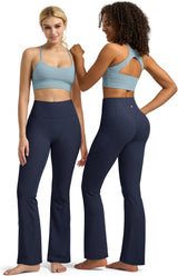 Yoga Pants Women Flare Workout Leggings with Pockets for Women Tummy Control High Waisted Yoga Leggings