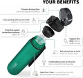 Fruit Infuser Sipper Water Bottle | 650Ml | Emerald Green
