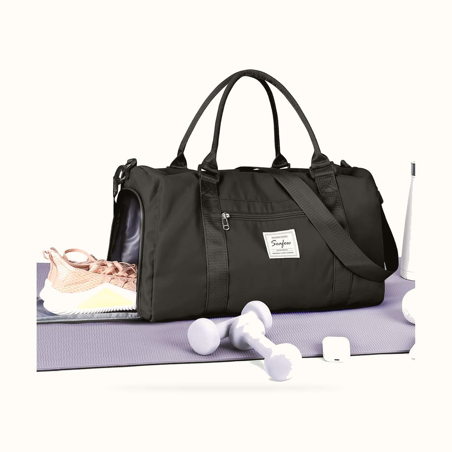 Gym Bags Womens Mens with Shoes Compartment and Wet Pocket Travel Duffel Bag for Women for Plane Sport Gym Tote Bags Swimming Yoga Small Waterproof Weekend Overnight Carry on Bag Hospital Holdalls