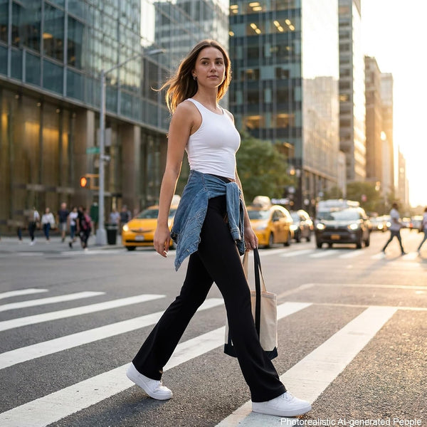 Women'S Flare Yoga Pants - Crossover Flare Leggings High Waisted Tummy Control Workout Casual Bootcut Pants