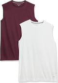 Men'S Gym Tank Tops, Moisture-Wicking Dry Fit Breathable Muscle Shirts, Pack of 2
