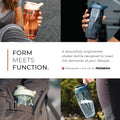 PURSUIT Protein Shaker Bottle – Premium Sports Shaker Bottles for Protein Mixes and Supplement Shakes – Easy Clean, Durable Protein Shaker Cup, Ceramic White
