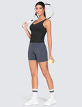 Women'S Longline Sports Bra Wirefree Padded Workout Yoga Tank Top
