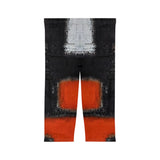 Women’S Capri Leggings RED ORANGE by Queennoble