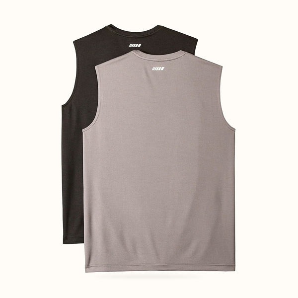 Men'S Gym Tank Tops, Moisture-Wicking Dry Fit Breathable Muscle Shirts, Pack of 2