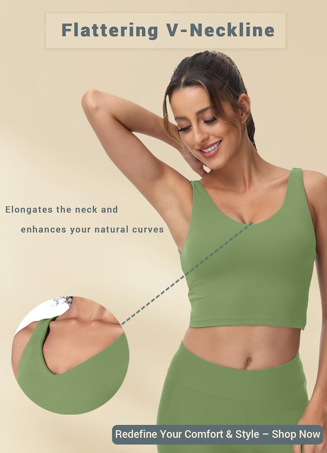 High Neck Sports Bra for Women Longline Full Coverage Sports Bras Medium Impact Padded Workout Crop Tops for Yoga Gym